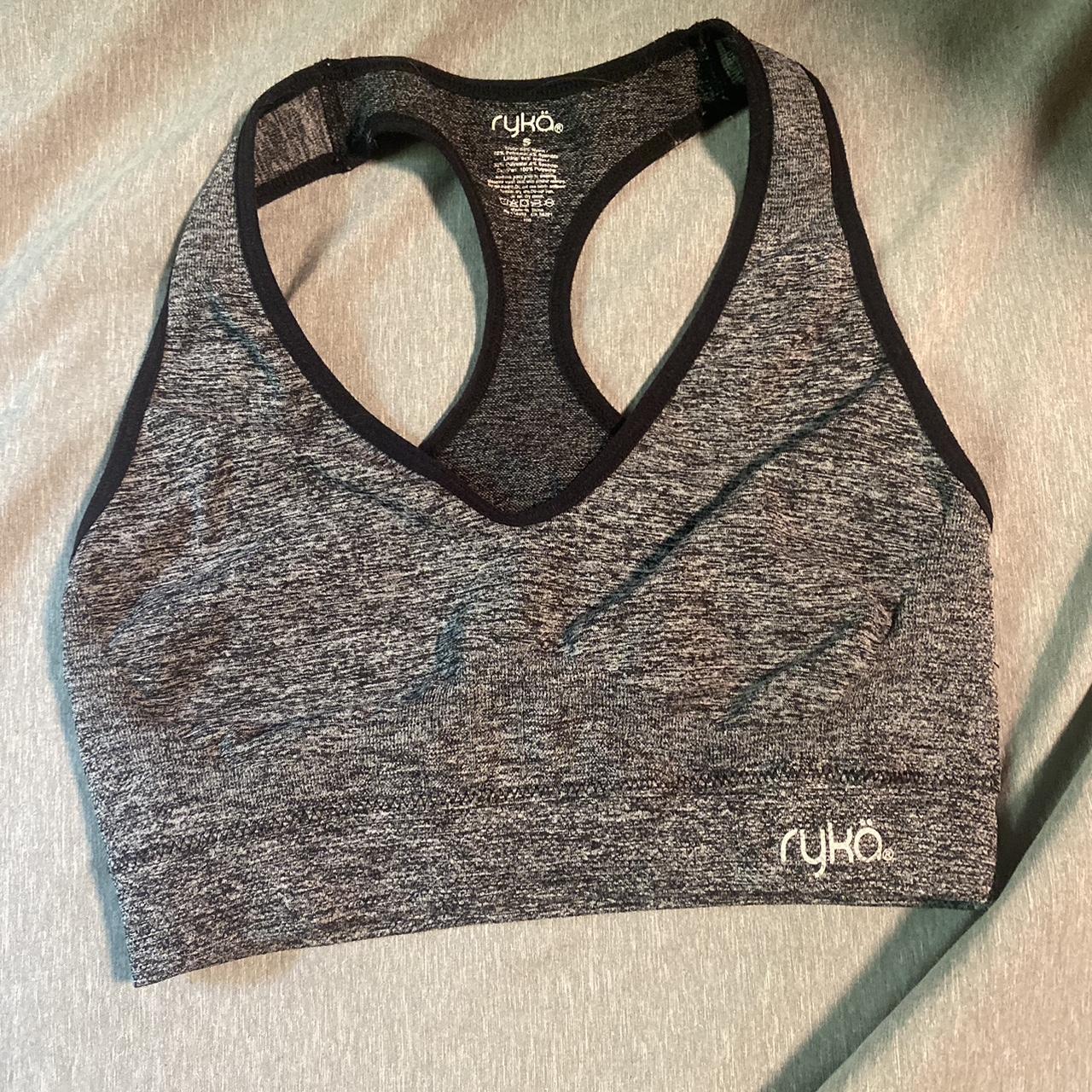 Rykä Women's Black and Grey Bra Depop