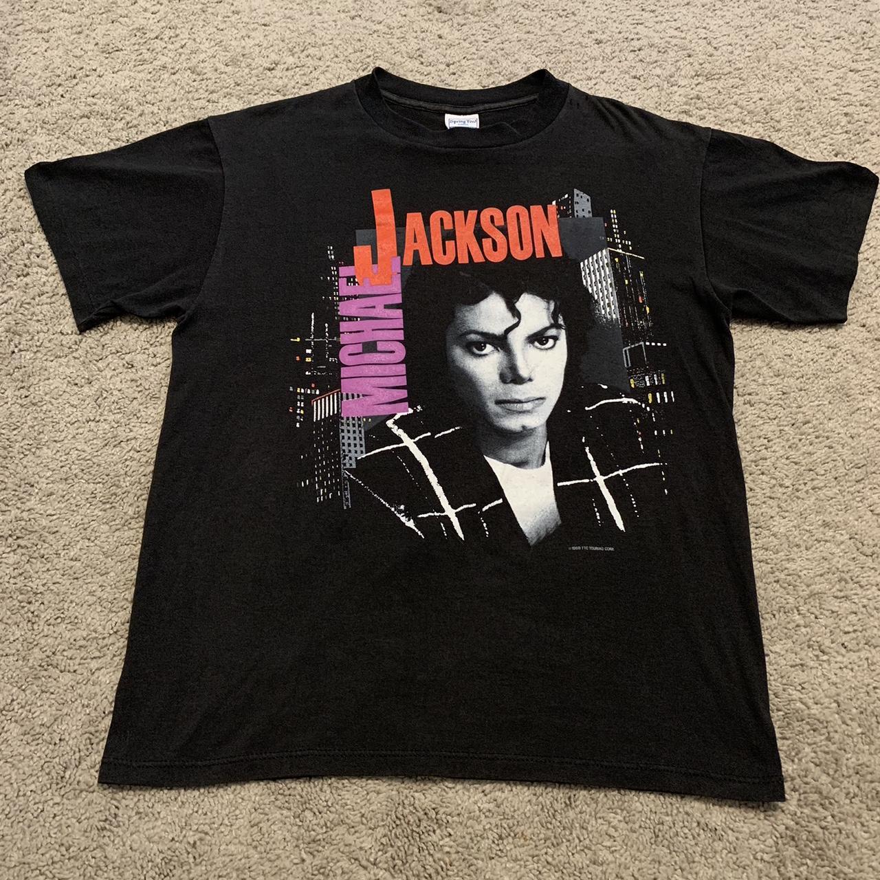 Vintage 1988 Michael Jackson US 'Bad' Tour shirt.... - Depop