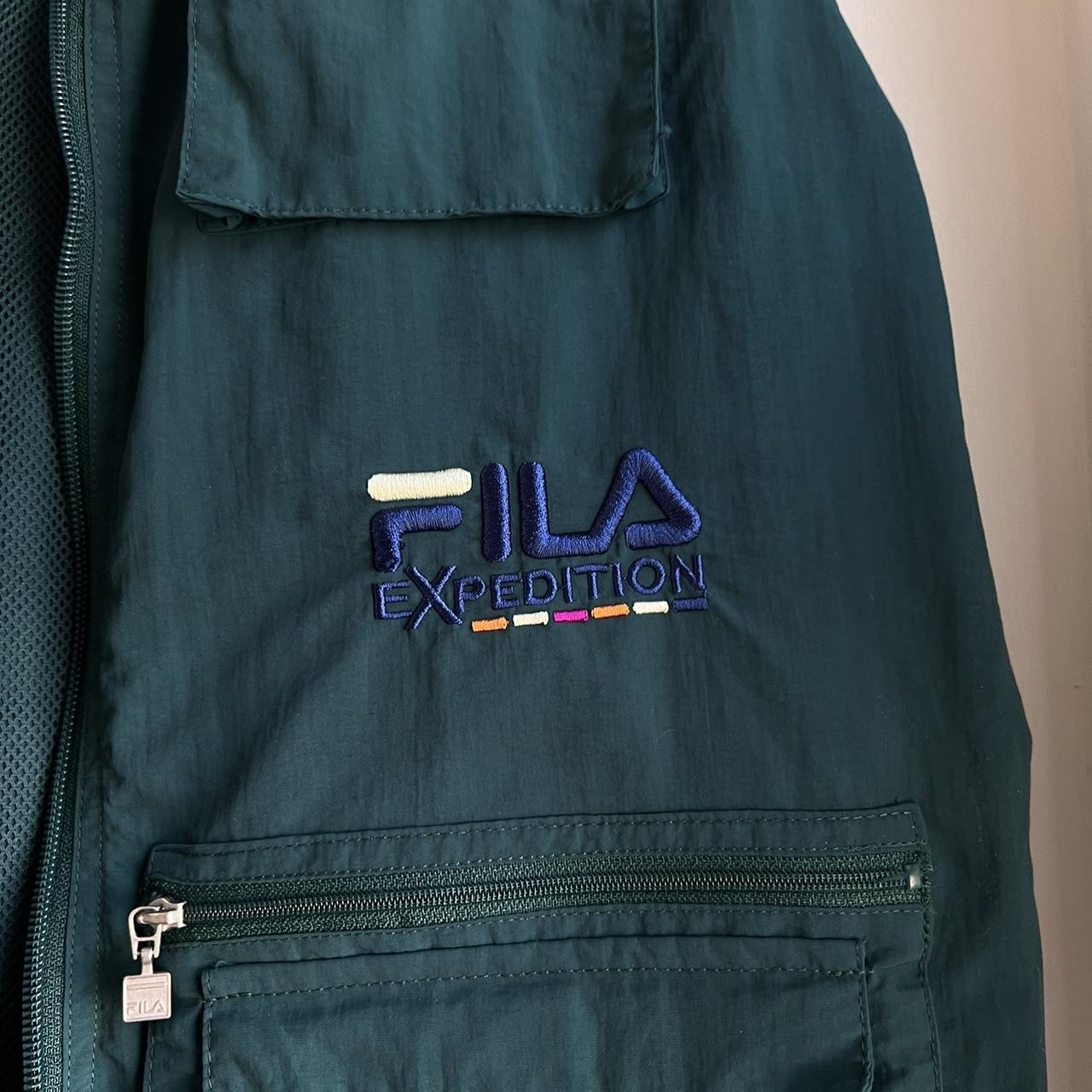 Fila dark emerald green Fishing utility vest... - Depop