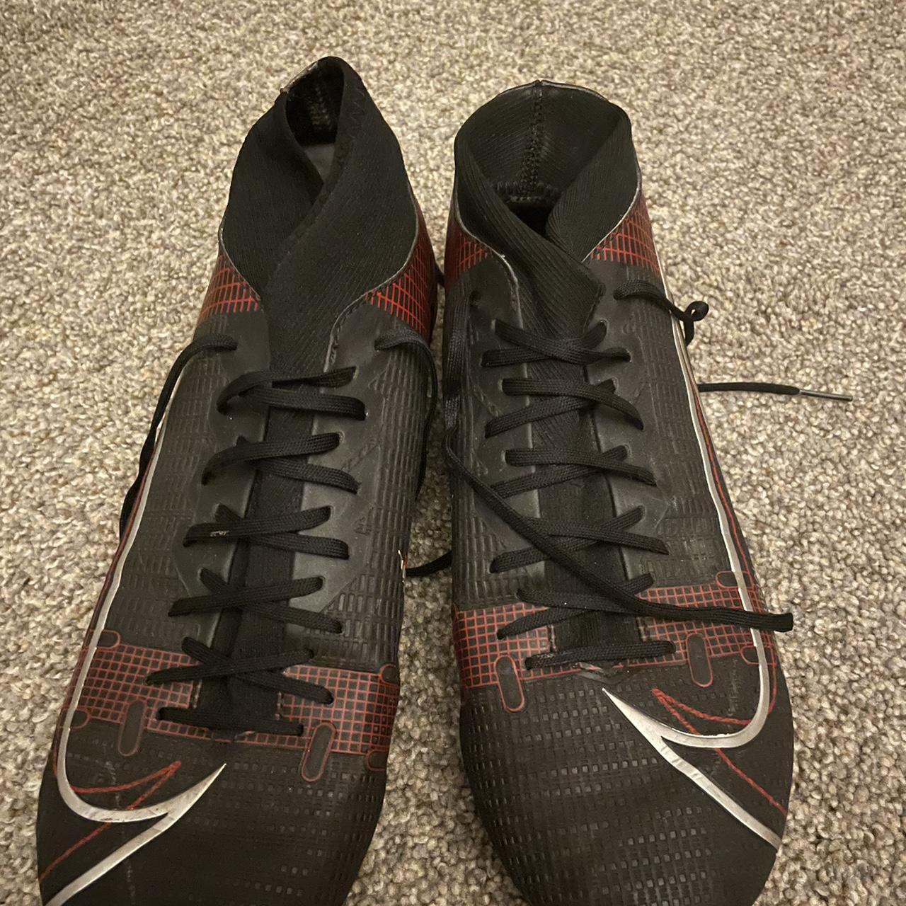 nike black and red boots