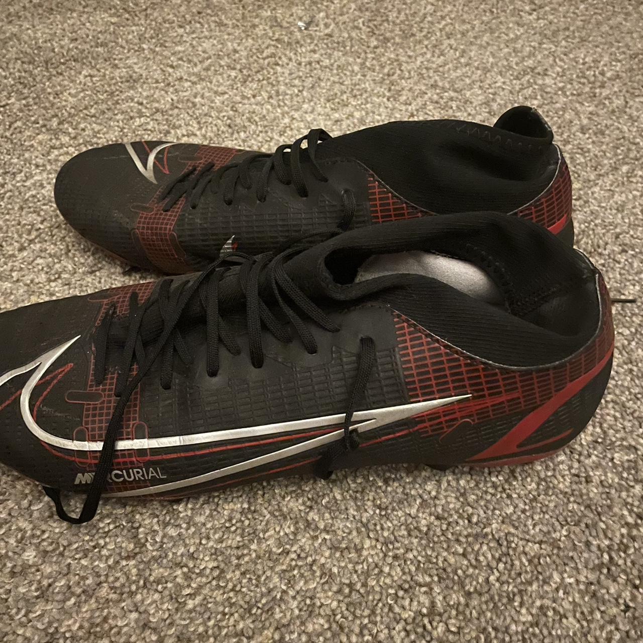 nike black and red boots