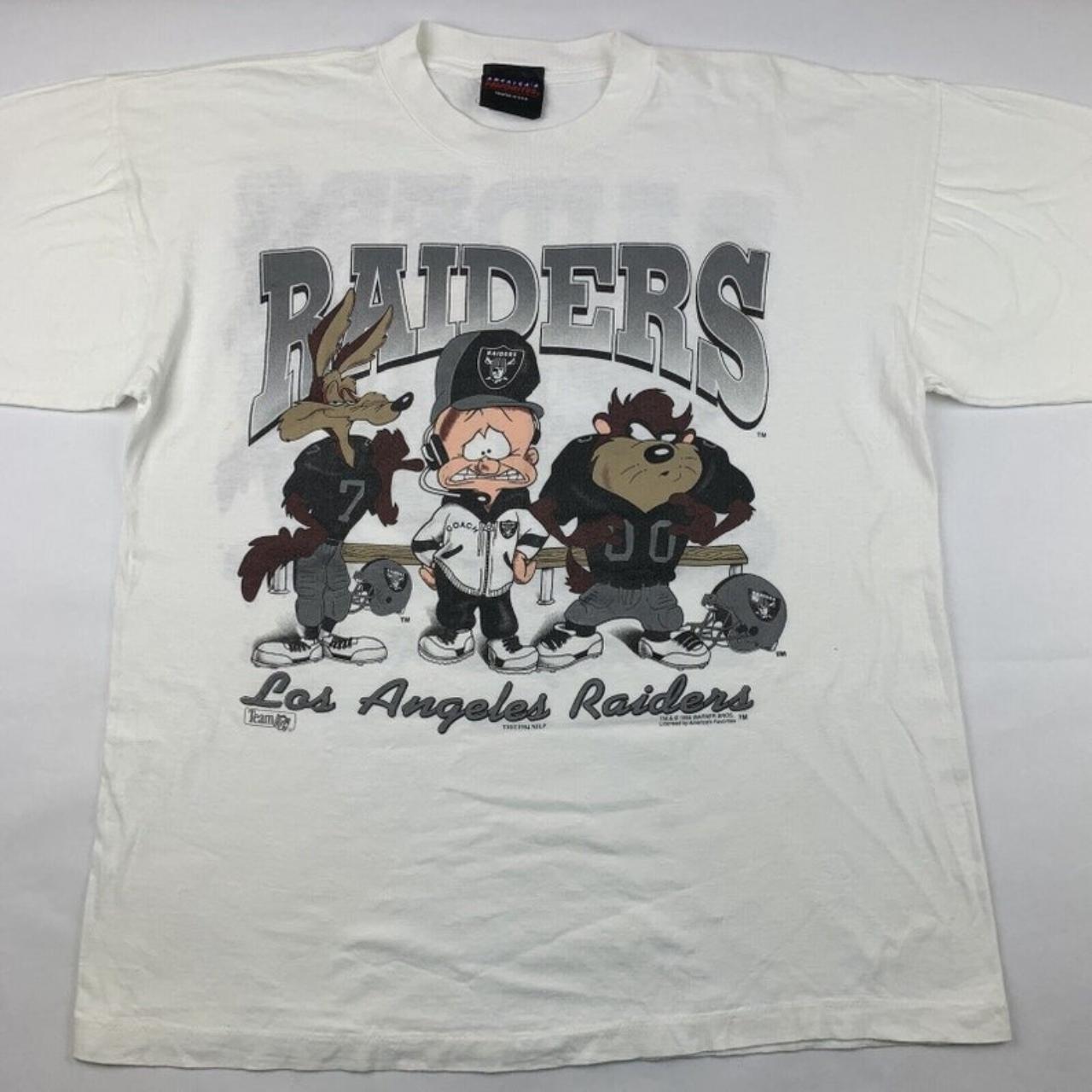 Vintage NFL Los Angeles Raiders Tee Shirt 1994 Size Medium Made in USA