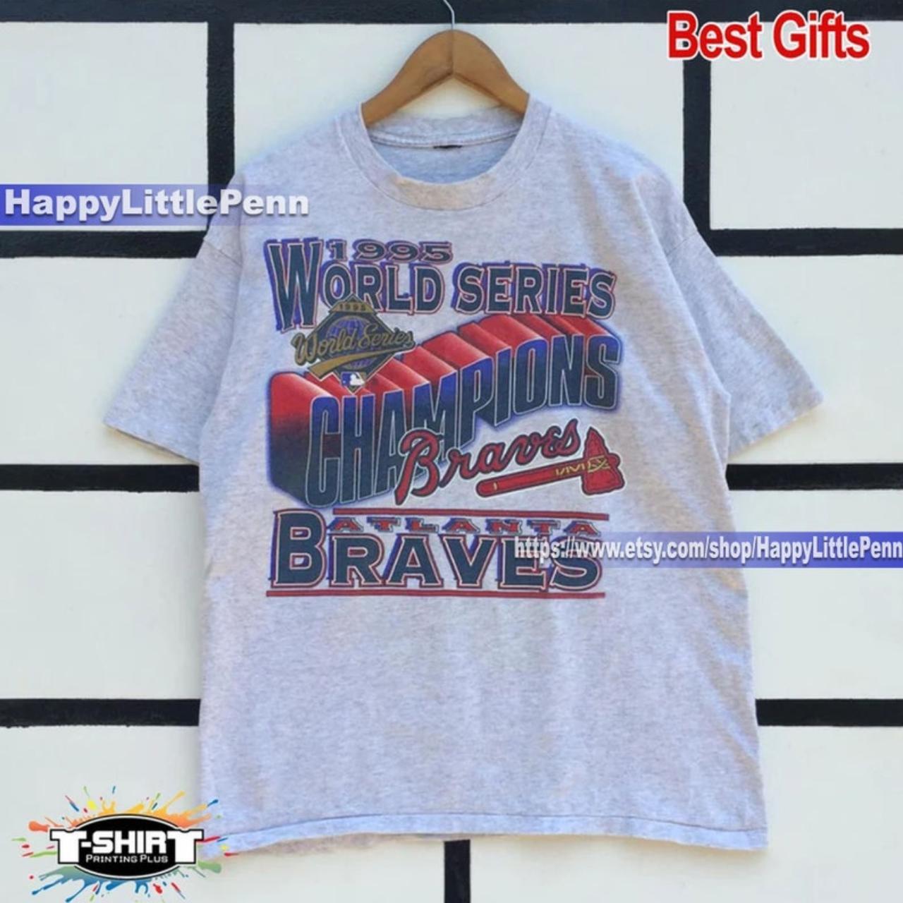 Atlanta Braves 1995 World Series Champi0ns MLB Shirt Vintage Men Gift Tee