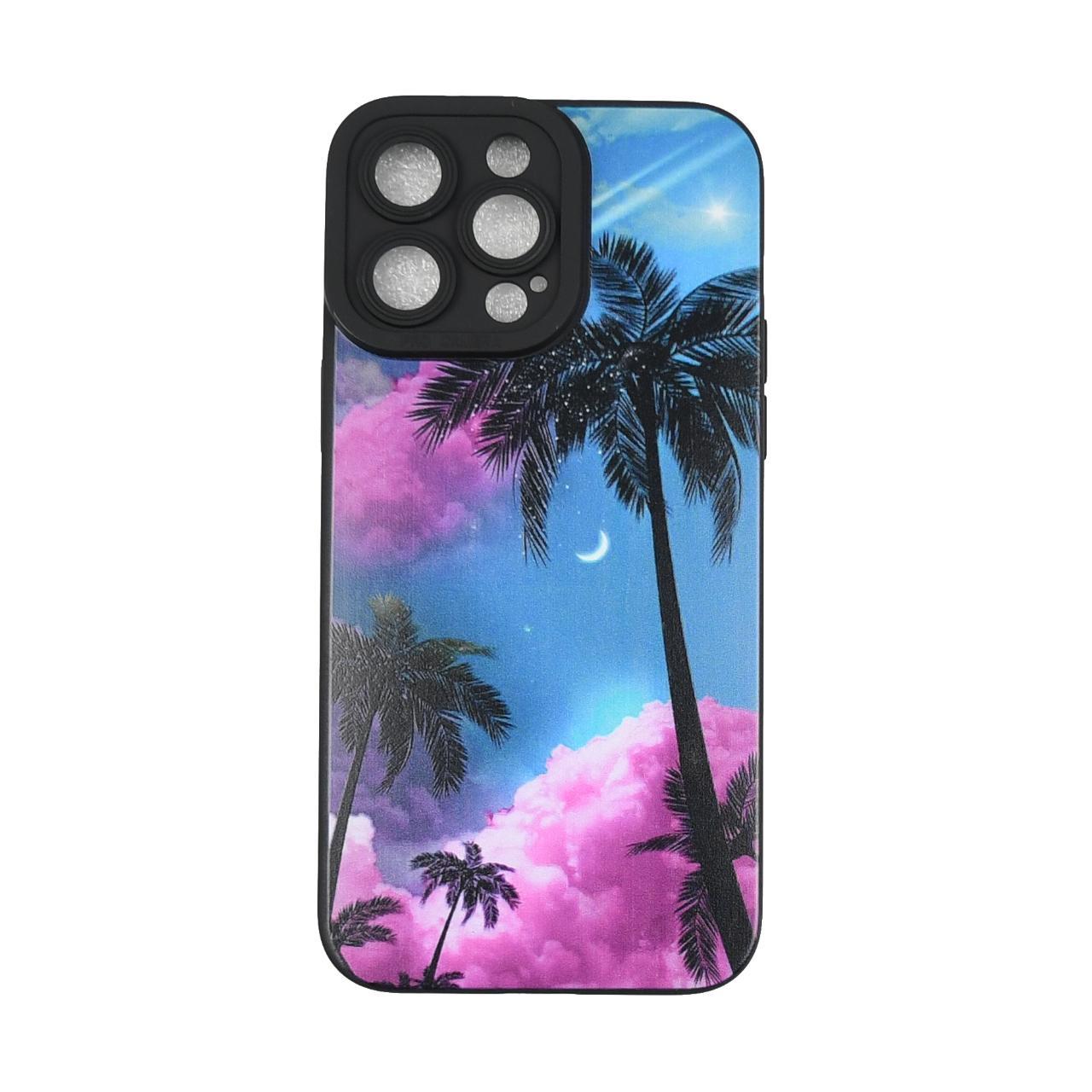 Midnight Coconut Trees Silicone Phone Case for... - Depop