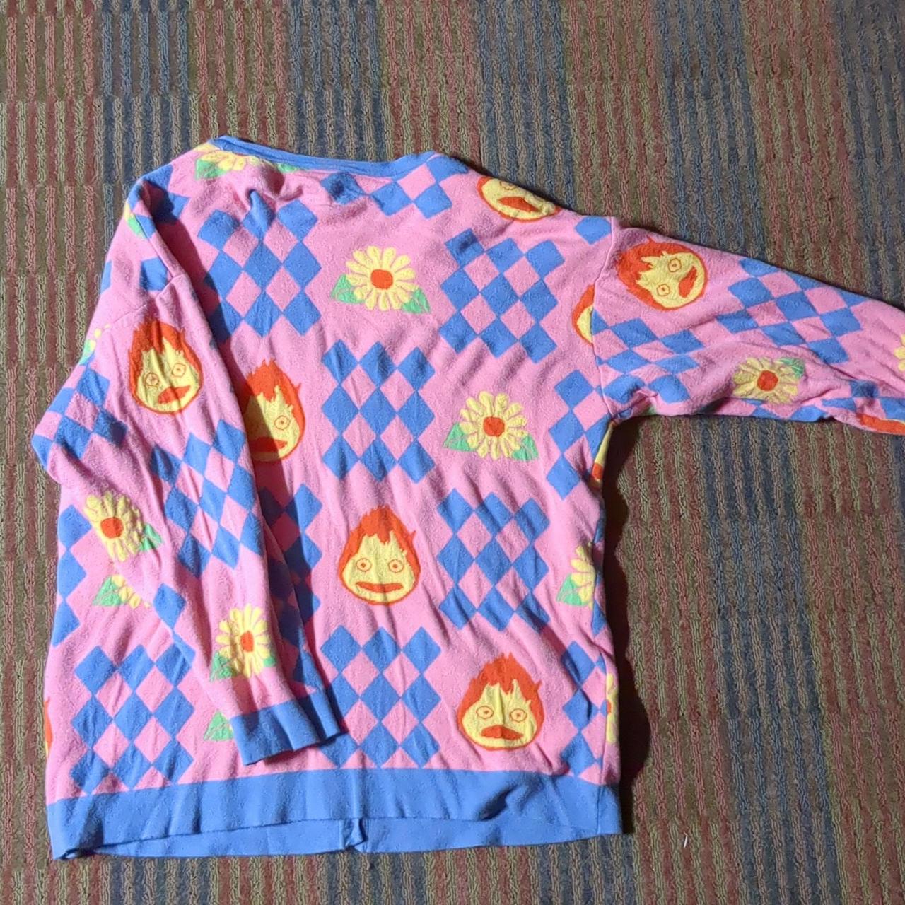 Men's Pink and Blue Cardigan (3)