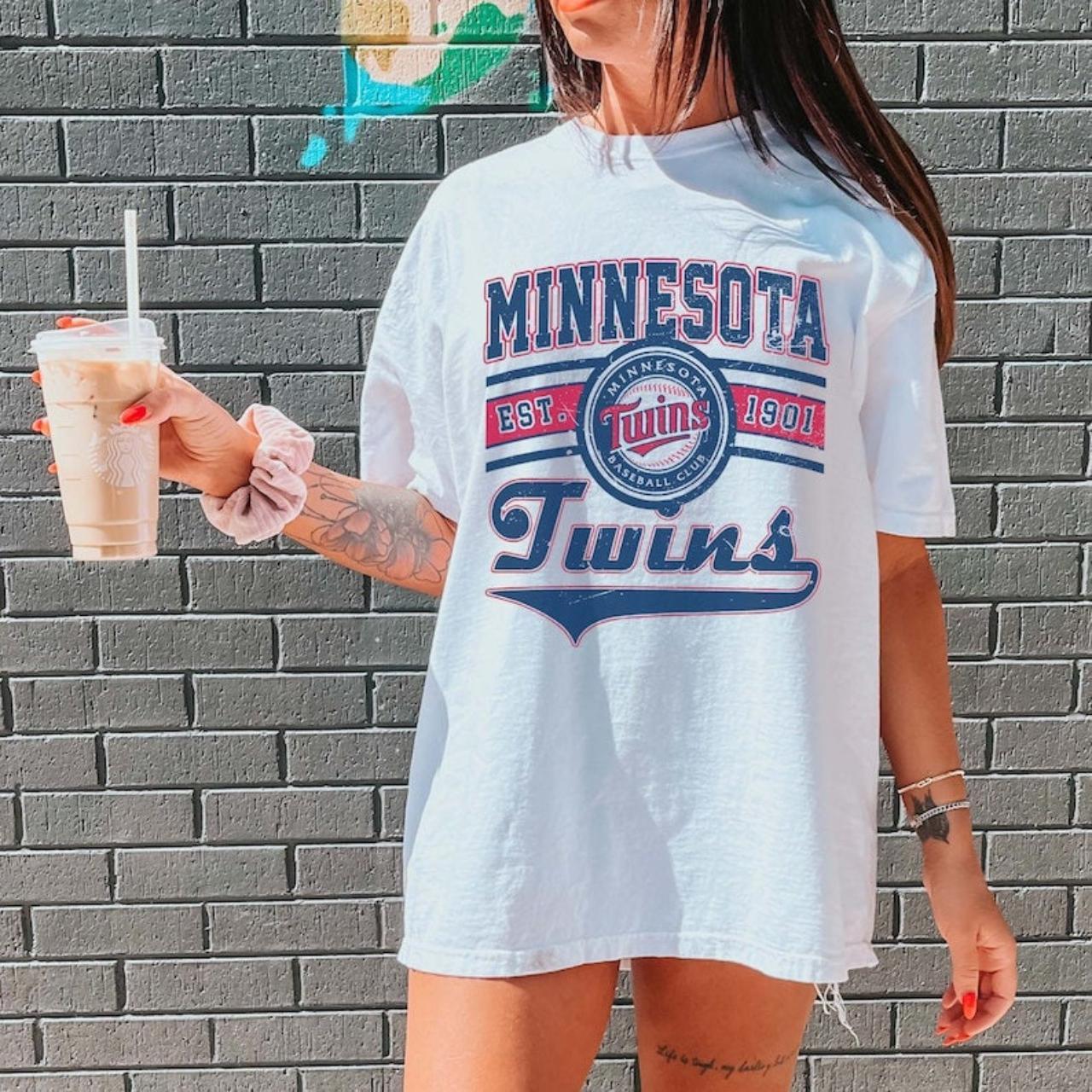 Vintage 90s Minnesota Twins Jersey T Shirt Mens - Depop