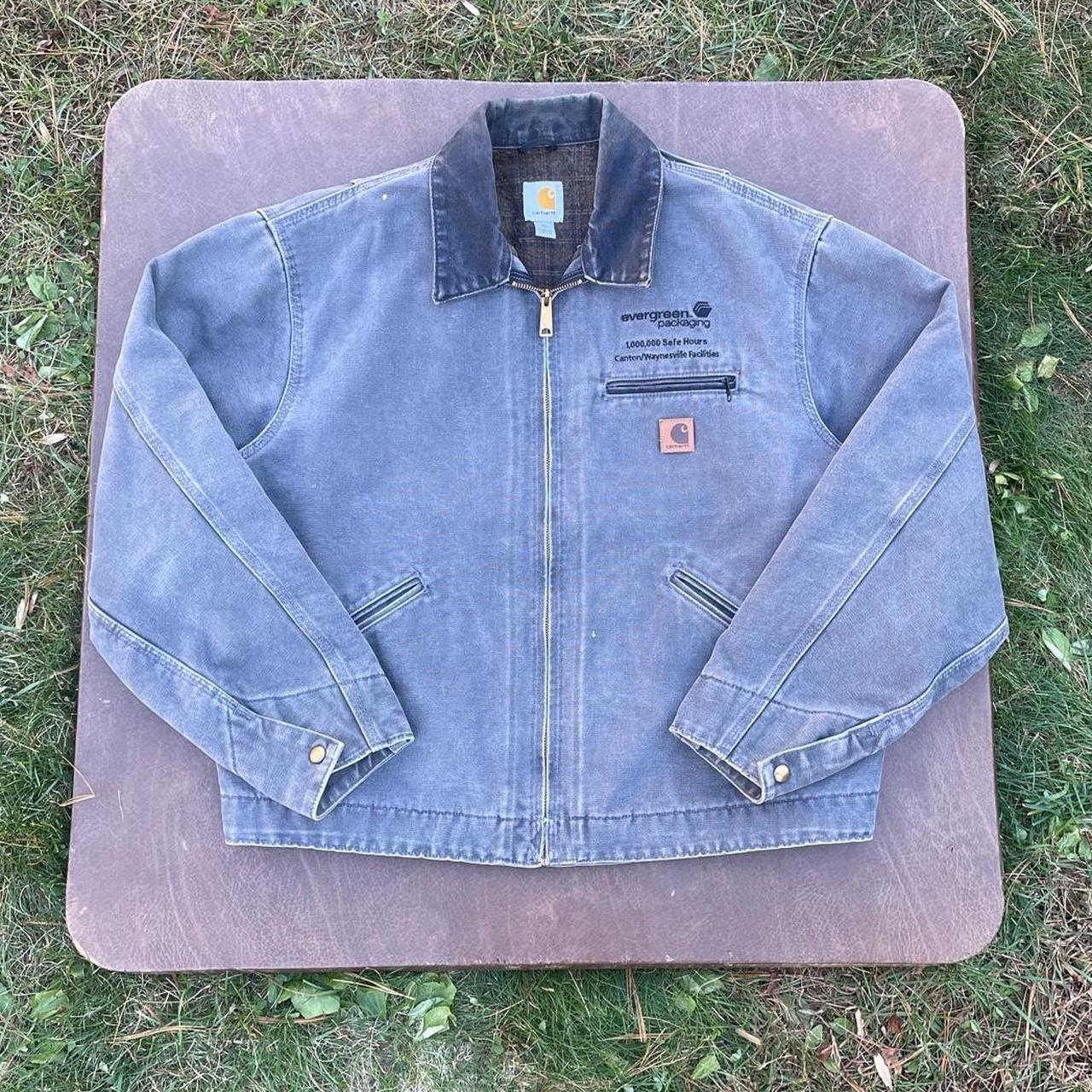 Vintage Carhartt Detroit Jacket Perfect Fade And In Depop   P0 