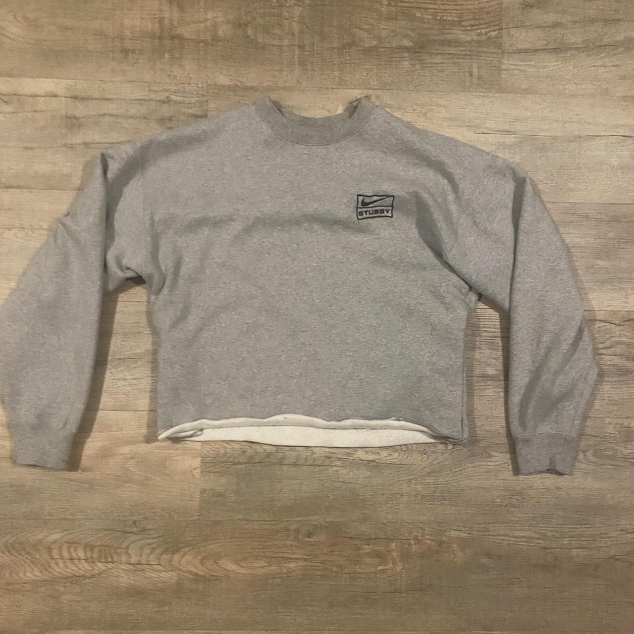 Nike x Stussy Collab Sweater Size L Cropped and... - Depop