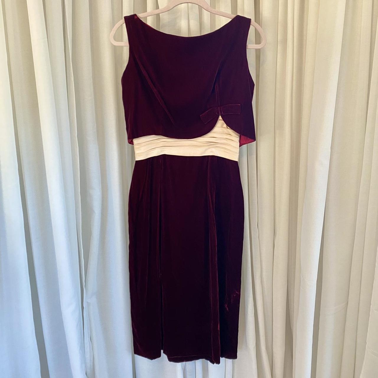 Burgundy hot sale 50s dress