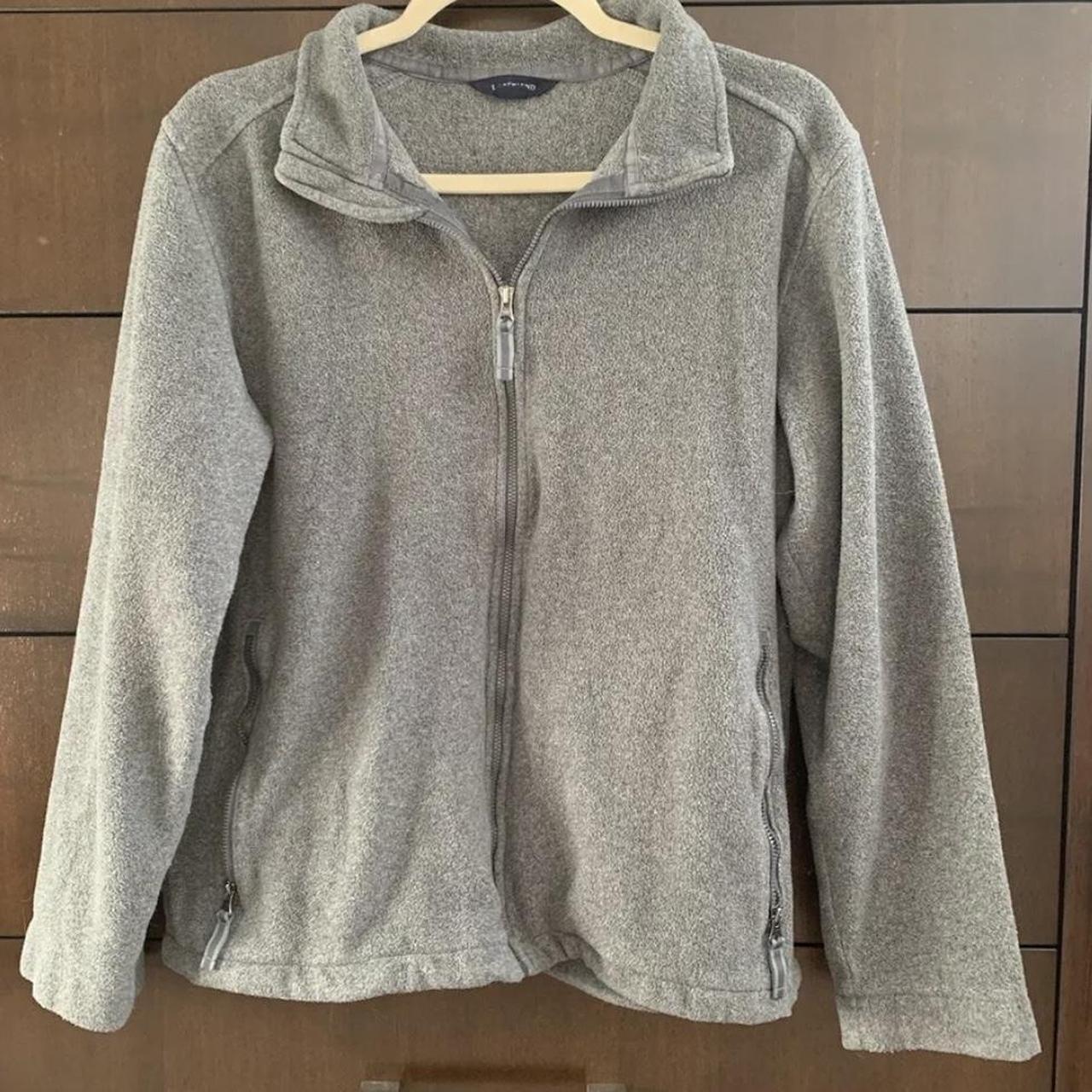 Lands' End Women's Grey Jacket Depop