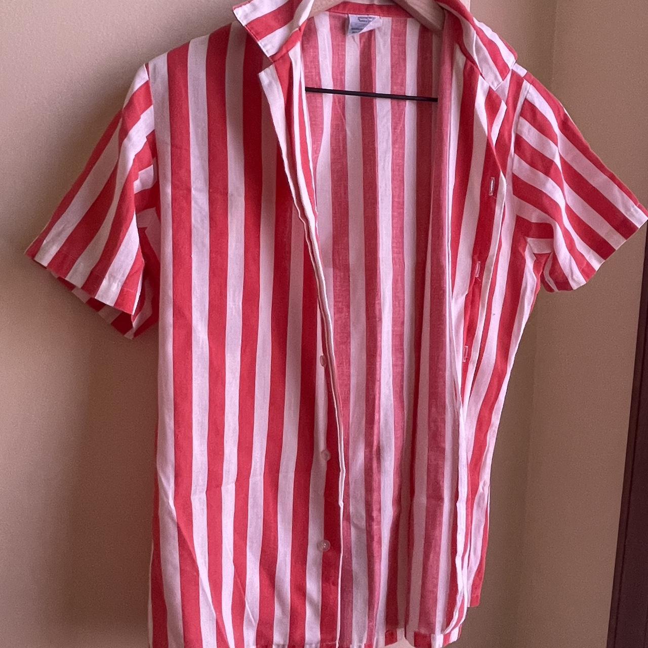 Vintage JCPenney red and white striped top! - Depop