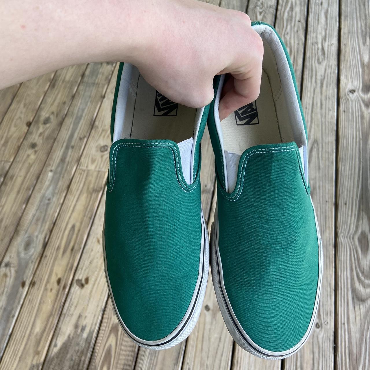Vans Men's Green Trainers Depop