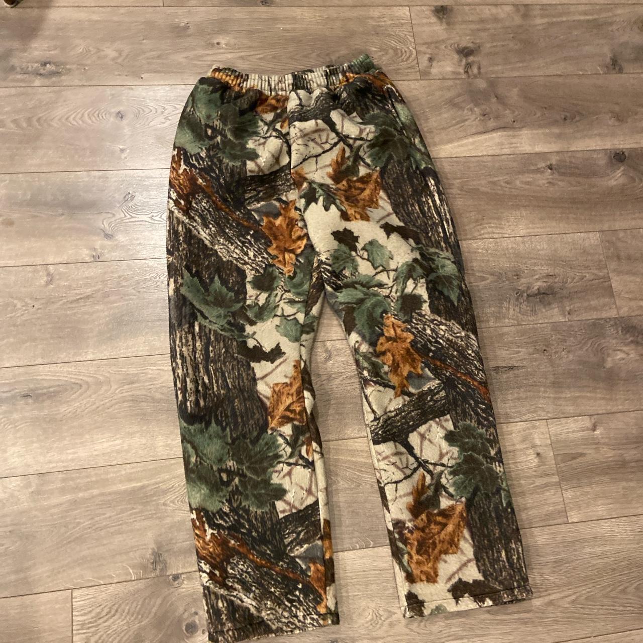 faded real tree thick fleese pants #faded #camo #y2k... - Depop