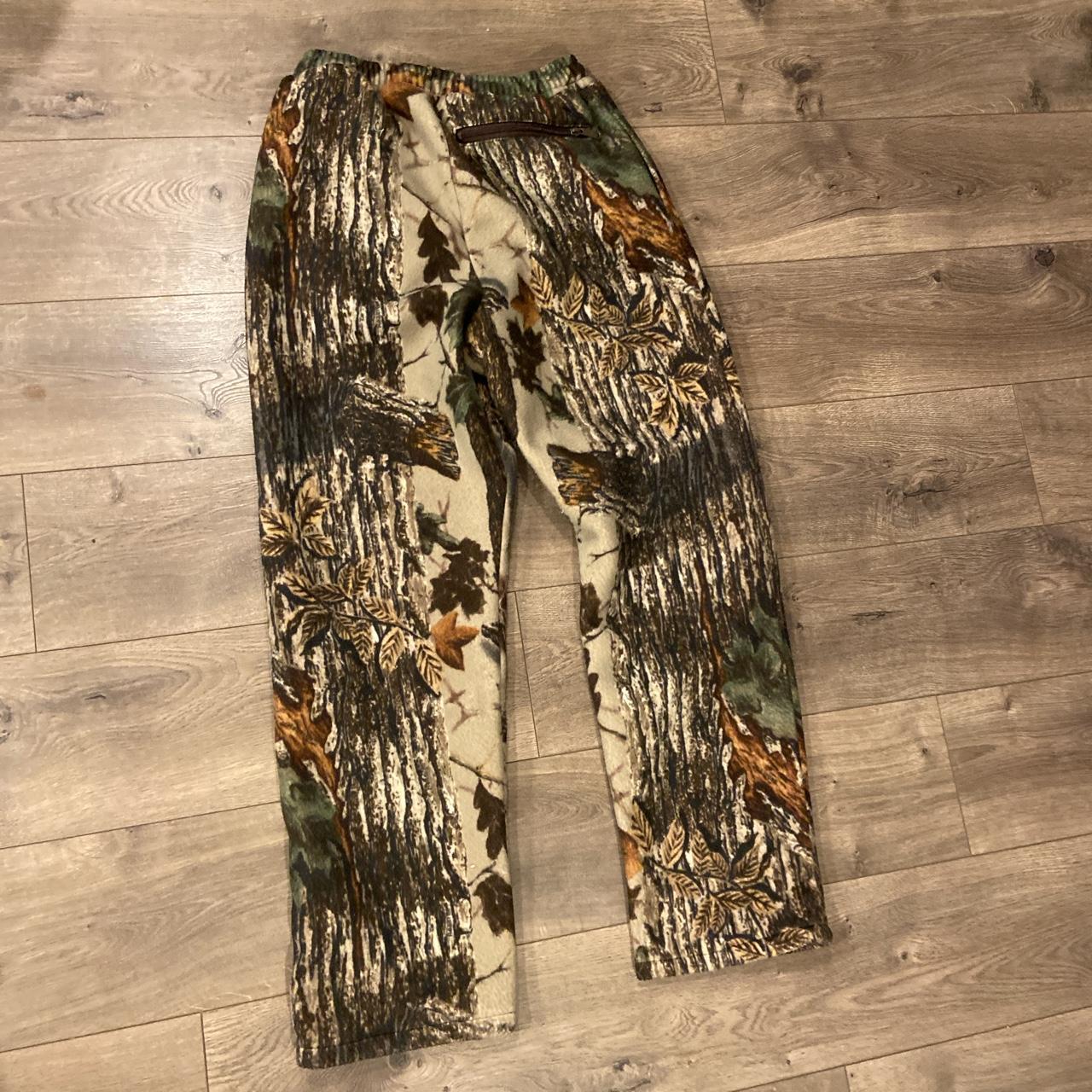 faded real tree thick fleese pants #faded #camo #y2k... - Depop