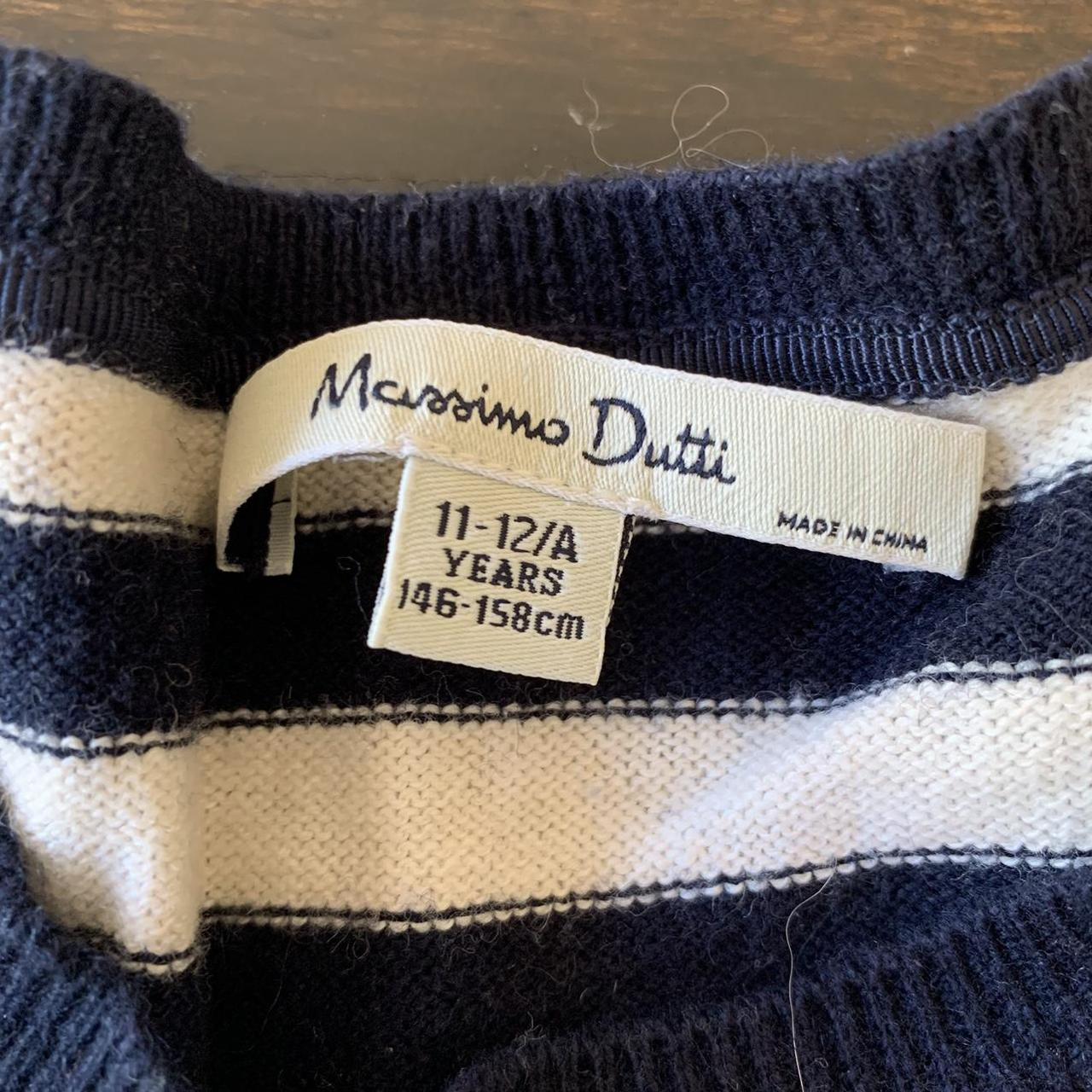 Massimo Dutti kids sweater with leather detail on... - Depop