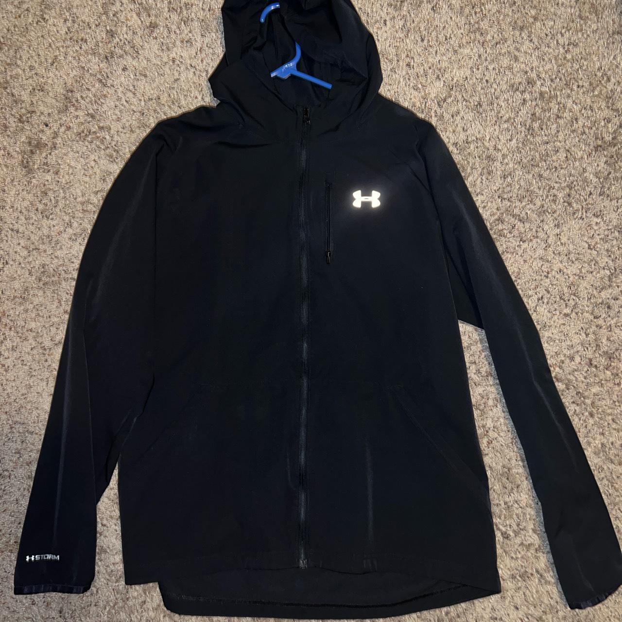 Under Armor Zip Up Windbreaker Fits like XL Depop