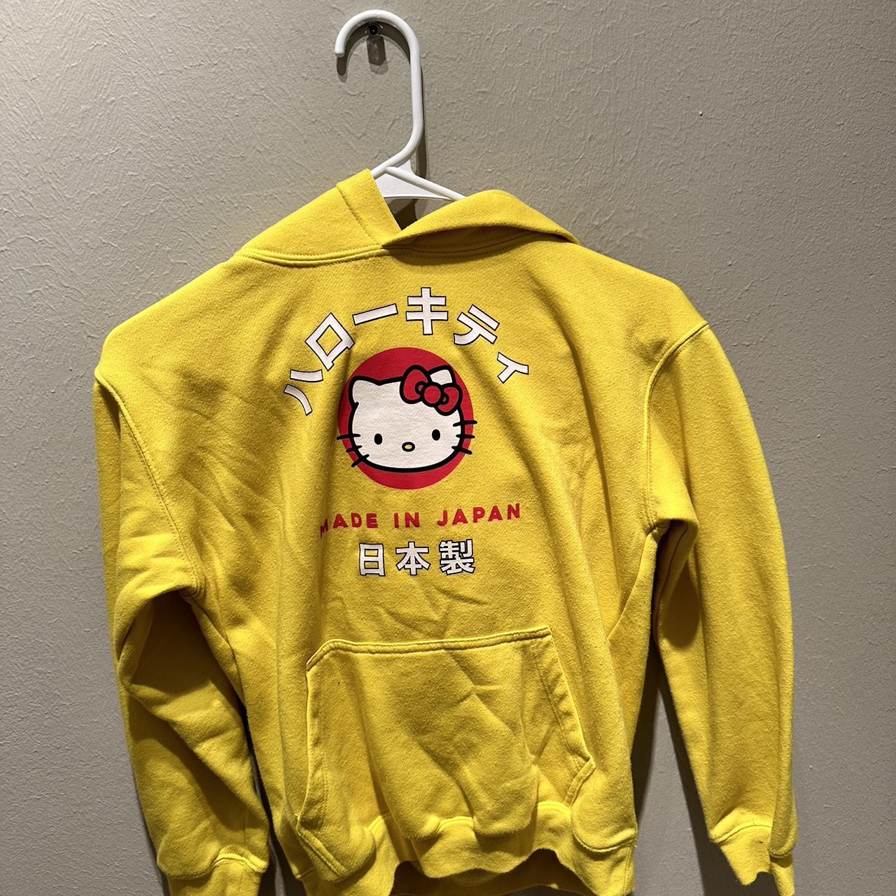 yellow hello kitty hoodie🌟 kids L, would best fit... - Depop