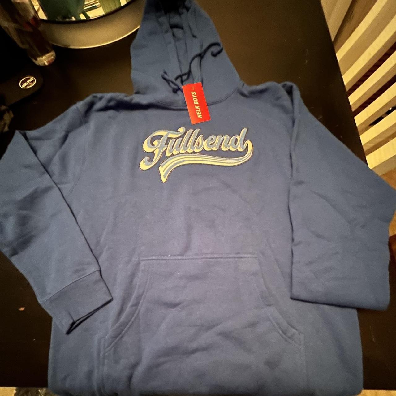 diffused blue hoodie