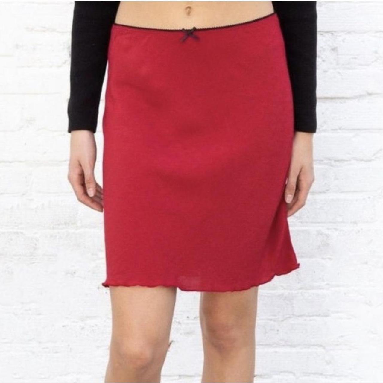 brandy Melville red skirt ( a little shorter irl )... - Depop