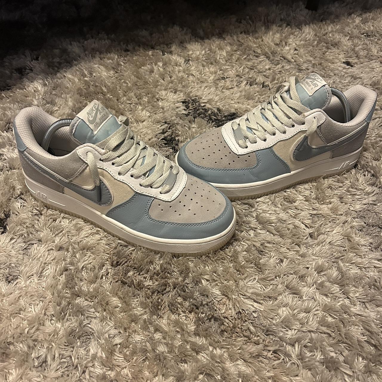 Air Force 1 light armory blue obsidian mist Men s. Depop