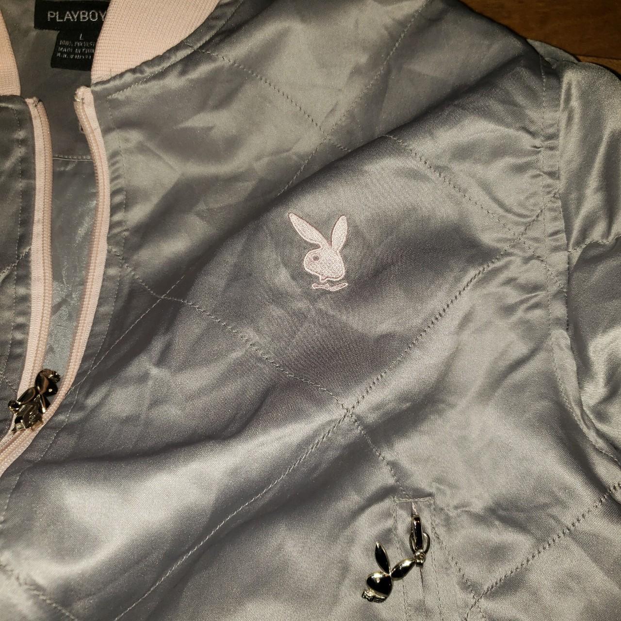 ジャケット・アウター vintage PLAYBOY reverseble jacket ct2 Vintage Rare Playboy Bunny Reversible Varsity Leather Jacket