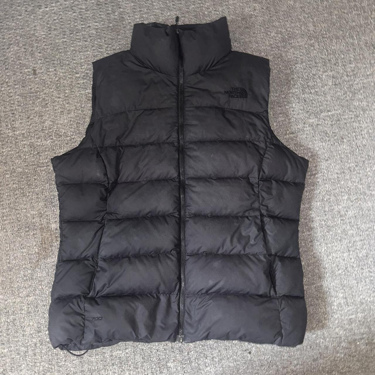 SOLD WOMENS BLACK NORTH FACE GILLET Worn a couple... - Depop