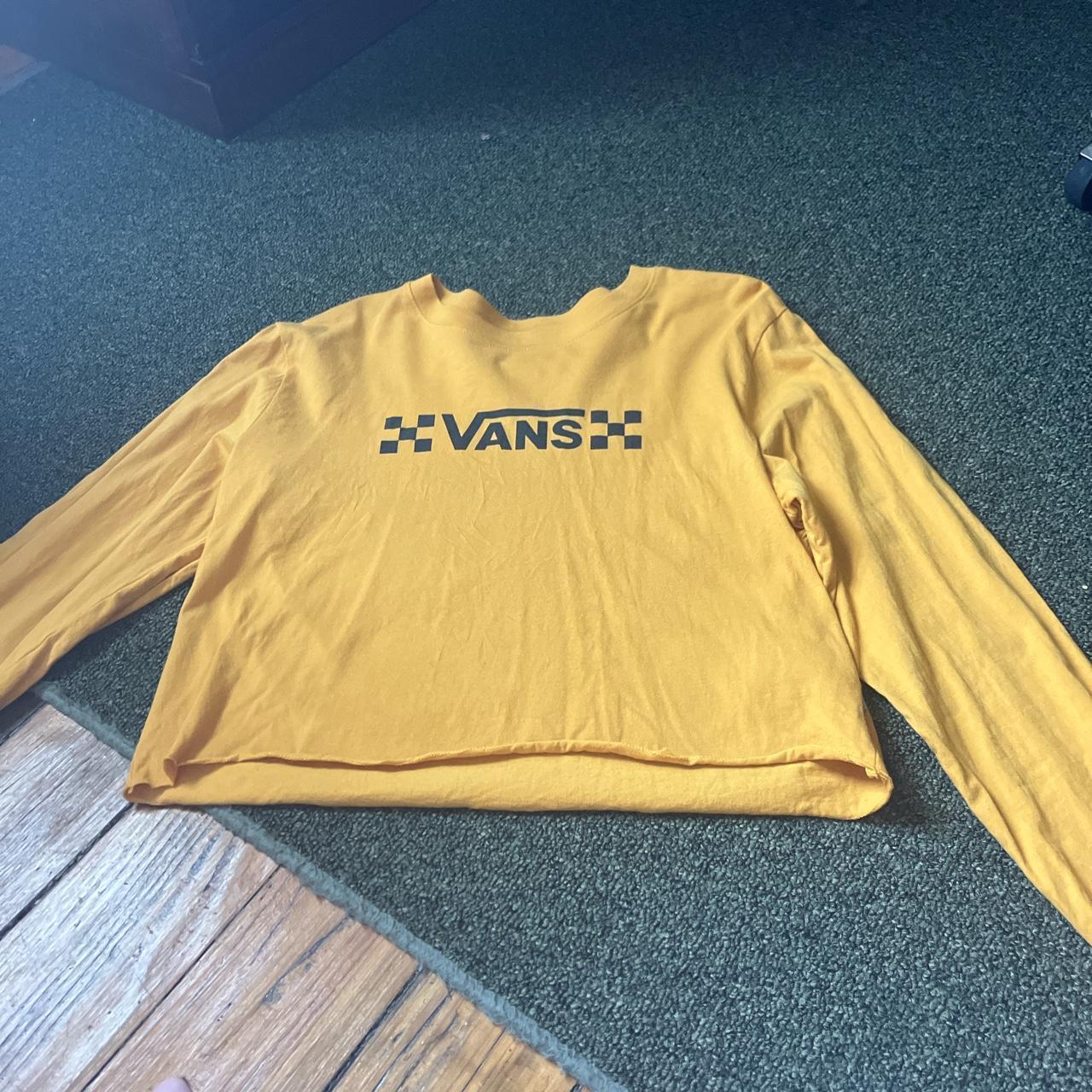 Vans Women's Yellow Tshirt Depop