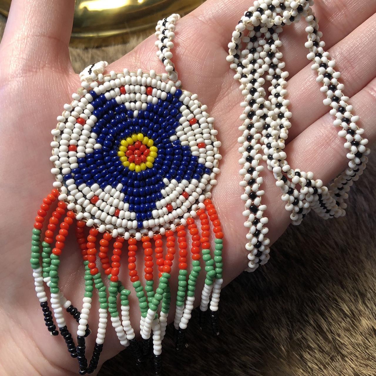 Native American Beadwork Rosette Medallion – Song's Gift Nook
