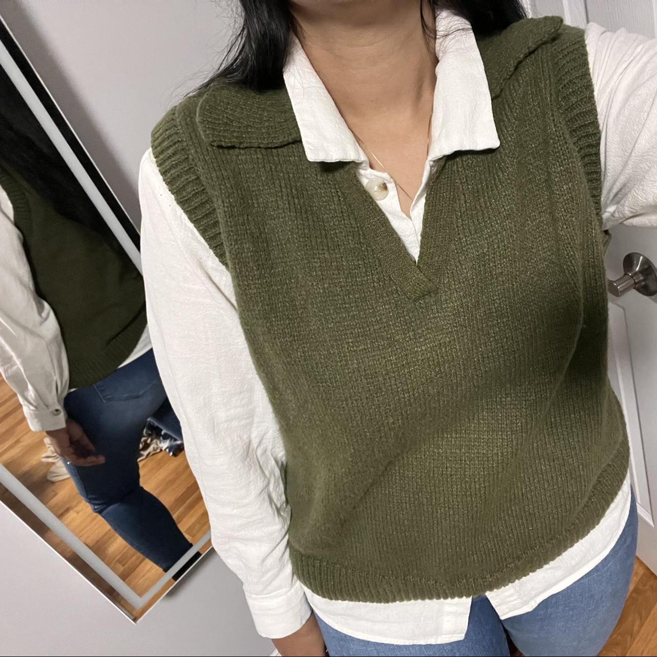 Olive Green Sweater Vest Size Is 3X But As You Can Depop   P0 