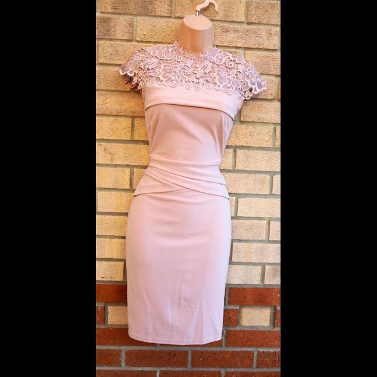 LIPSY PINK BANDAGE BODYCON DRESS STUNNING USED BUT