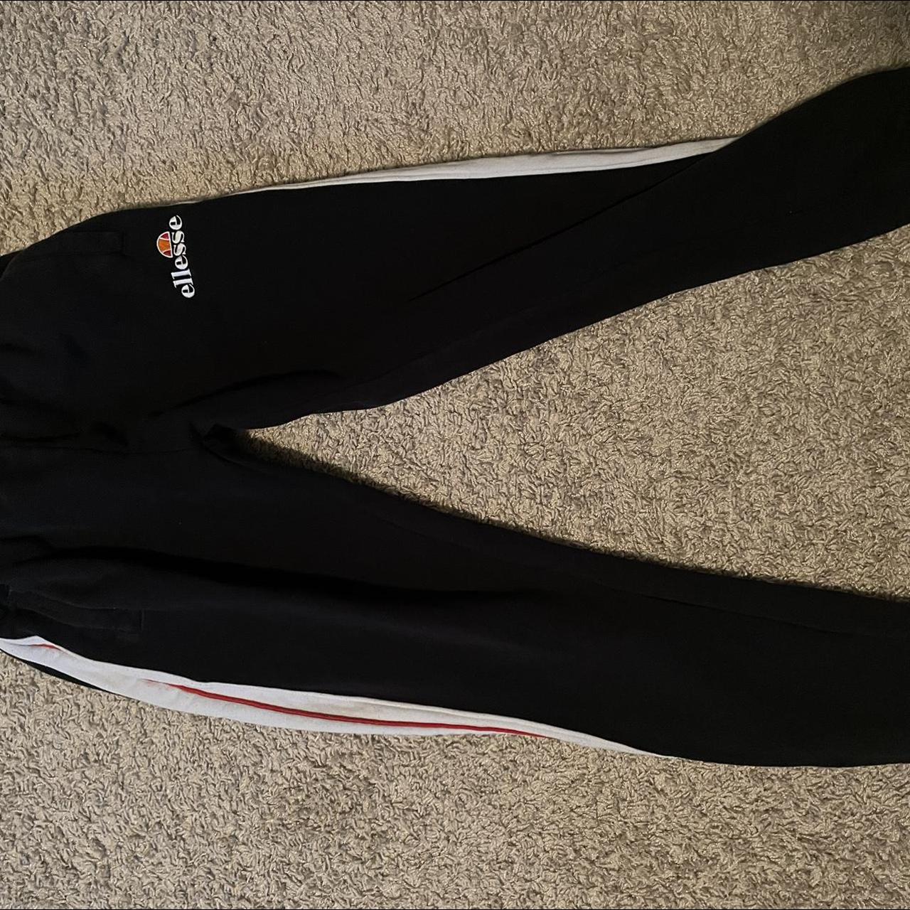 Ellesse Men's Black and White Joggers-tracksuits