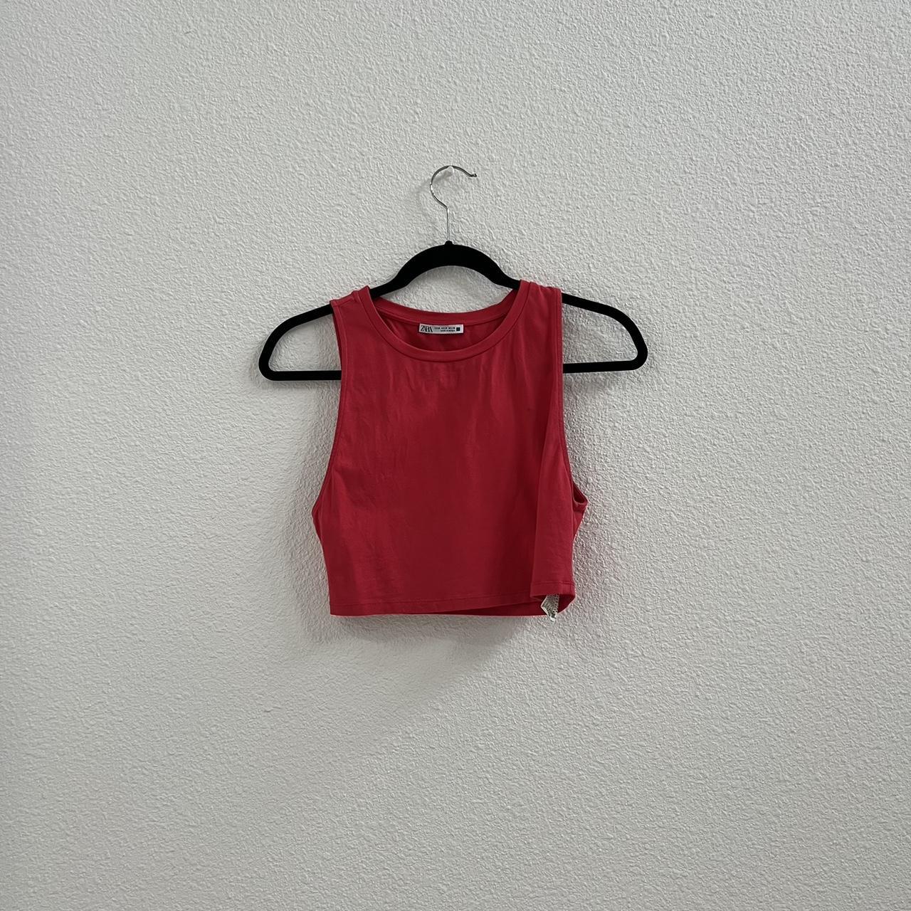 Zara Women's Pink Vest Depop