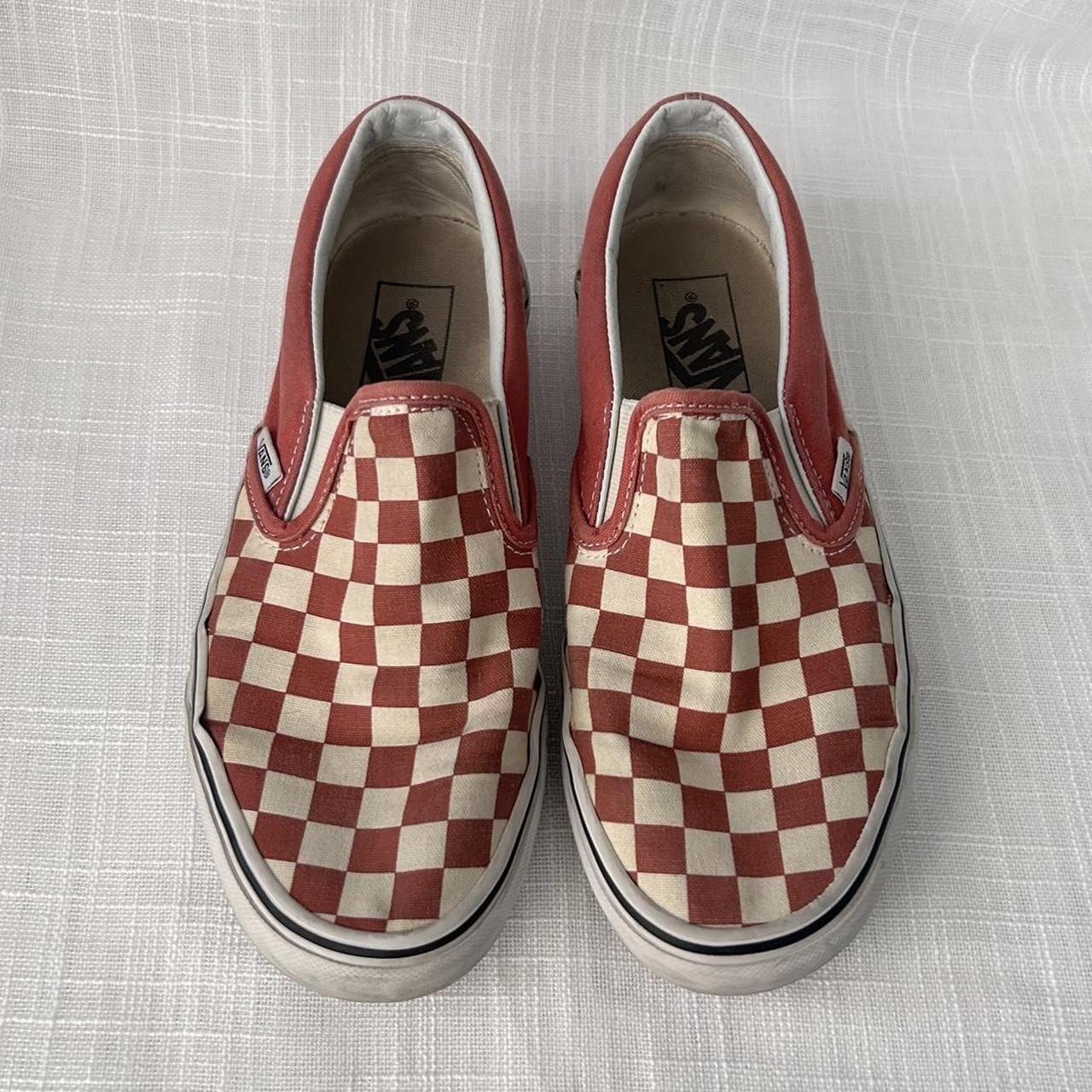 Burnt orange checkered vans best sale