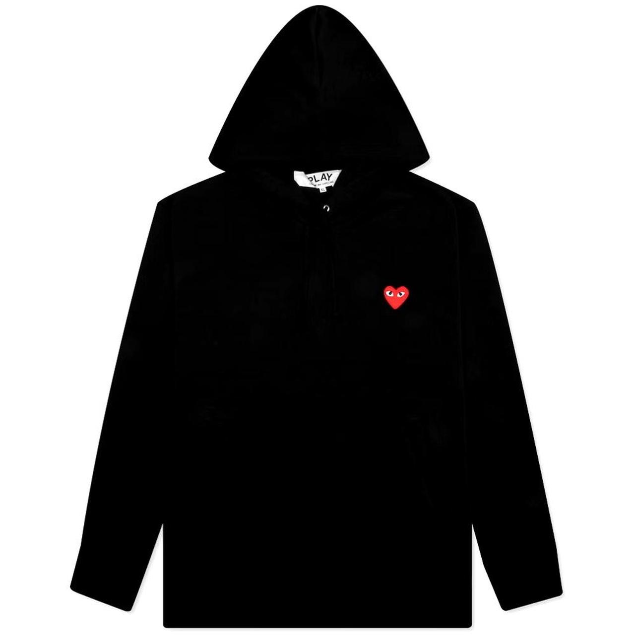 Cdg hoodie black size S Depop