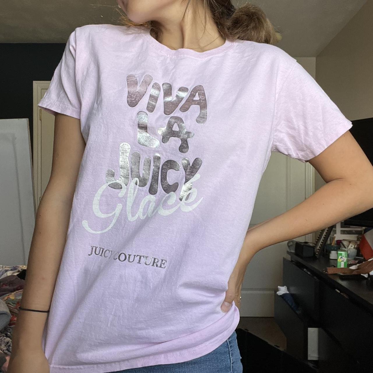 Juicy Couture Women's Pink T-shirt | Depop