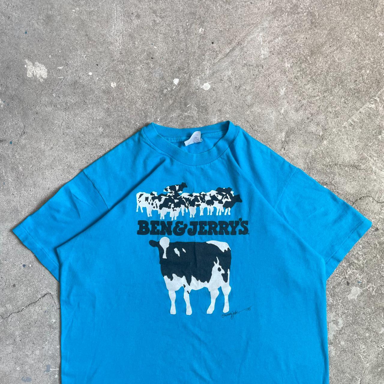 1980s ben and jerrys tee no flaws made in usa... - Depop