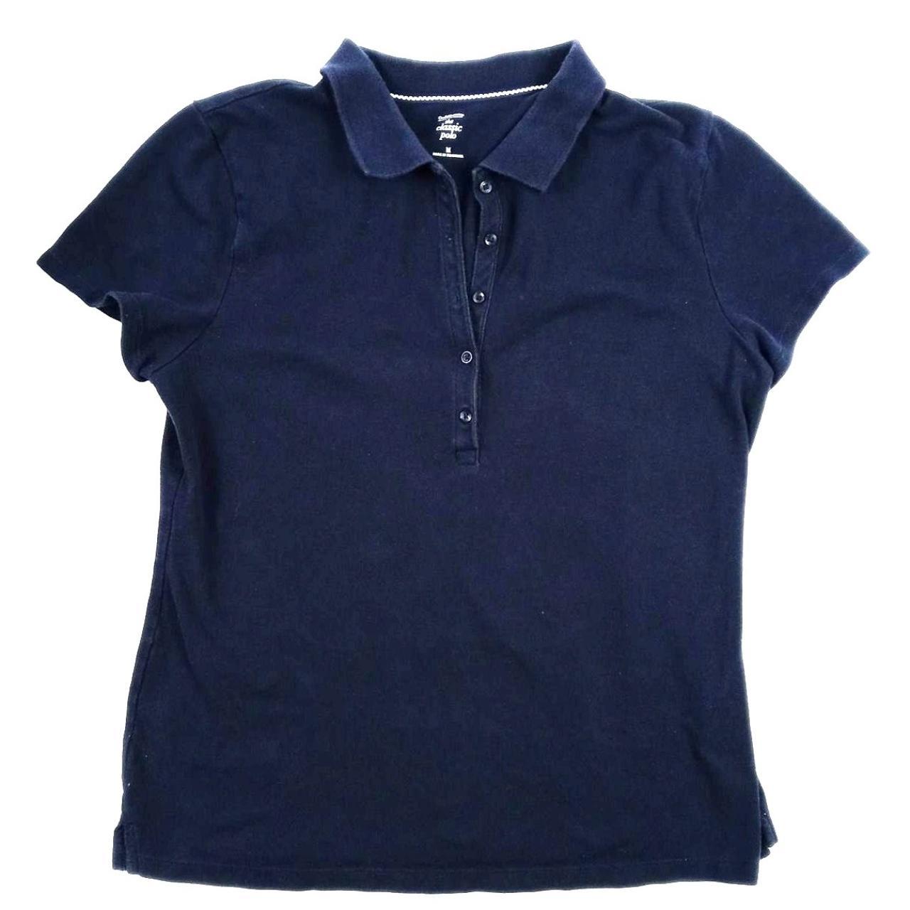 Croft & Barrow Women's Navy Polo-shirts | Depop