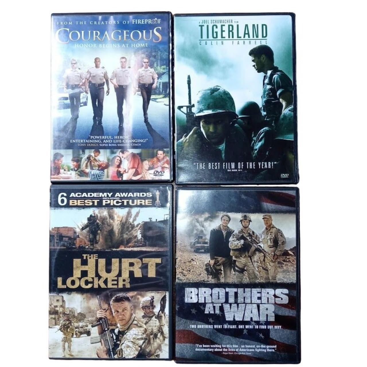 4 DVD Movies Courageous Tigerland Hurt Locker Depop