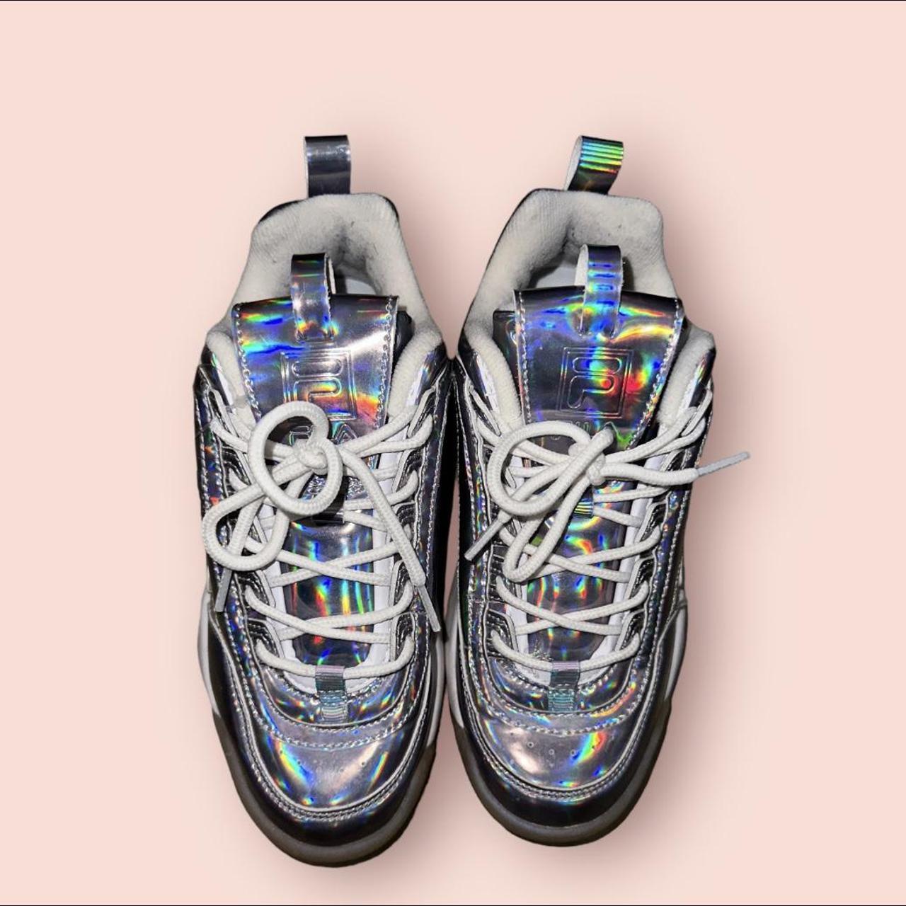 Holographic Fila disruptor fila disruptor Depop