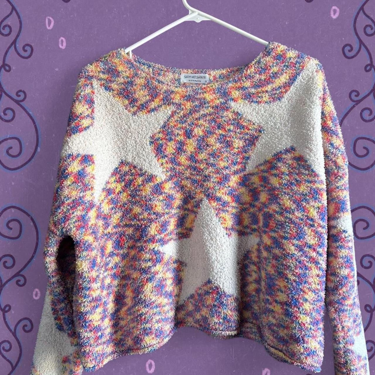 Women's Sweater - Multi - S – Soft and fuzzy mult… - image 1