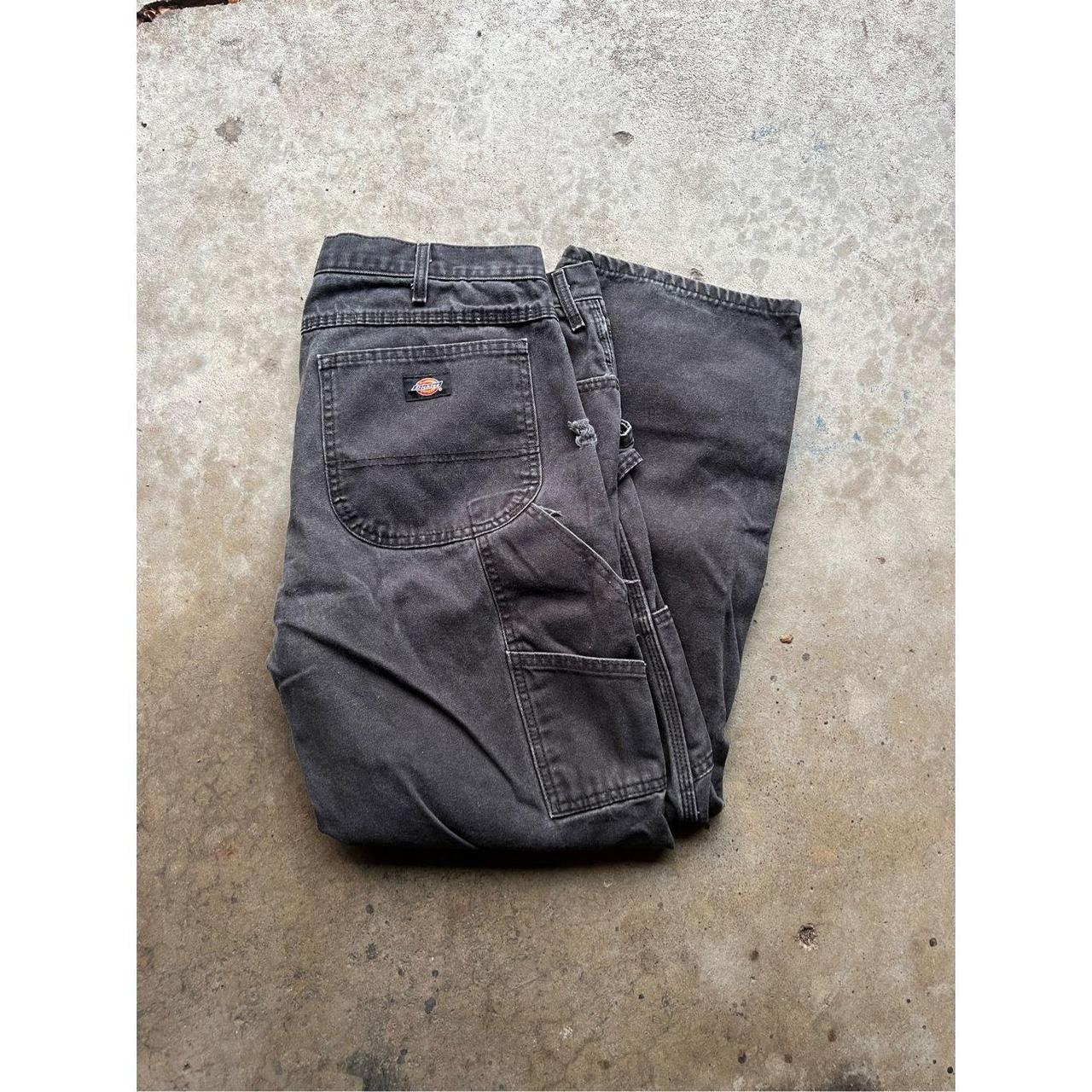 Dickies Black Fade Carpenter pants Size 38 x... Depop