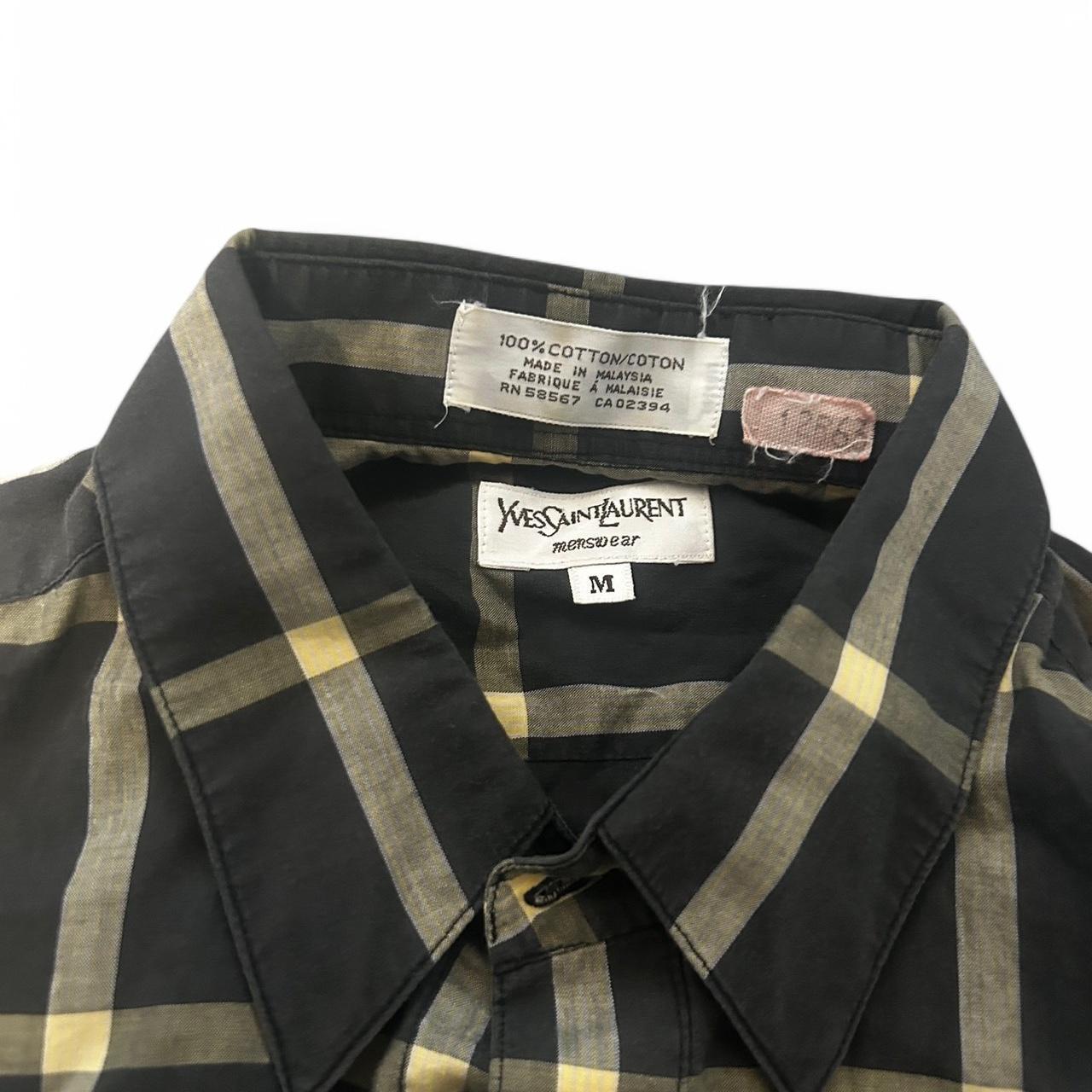 Yves Saint Laurent Men's Shirt Grey/Yellow M – YSL Designer