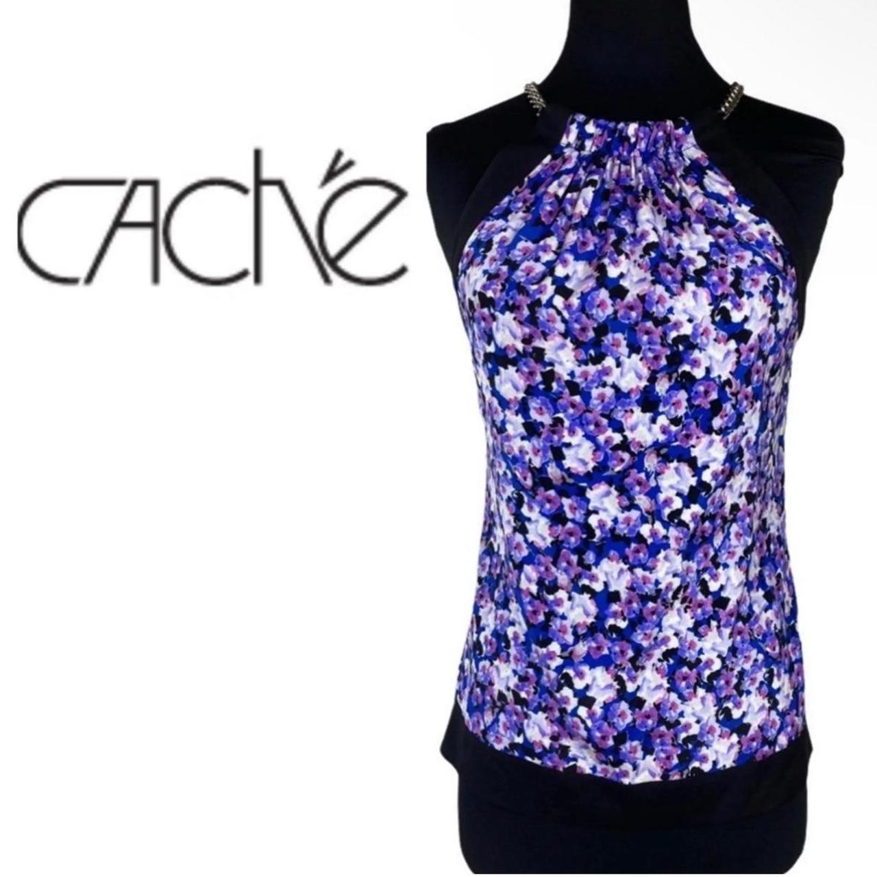 Cache Women's Blouse - Purple/Multi - L – Cache f… - image 1