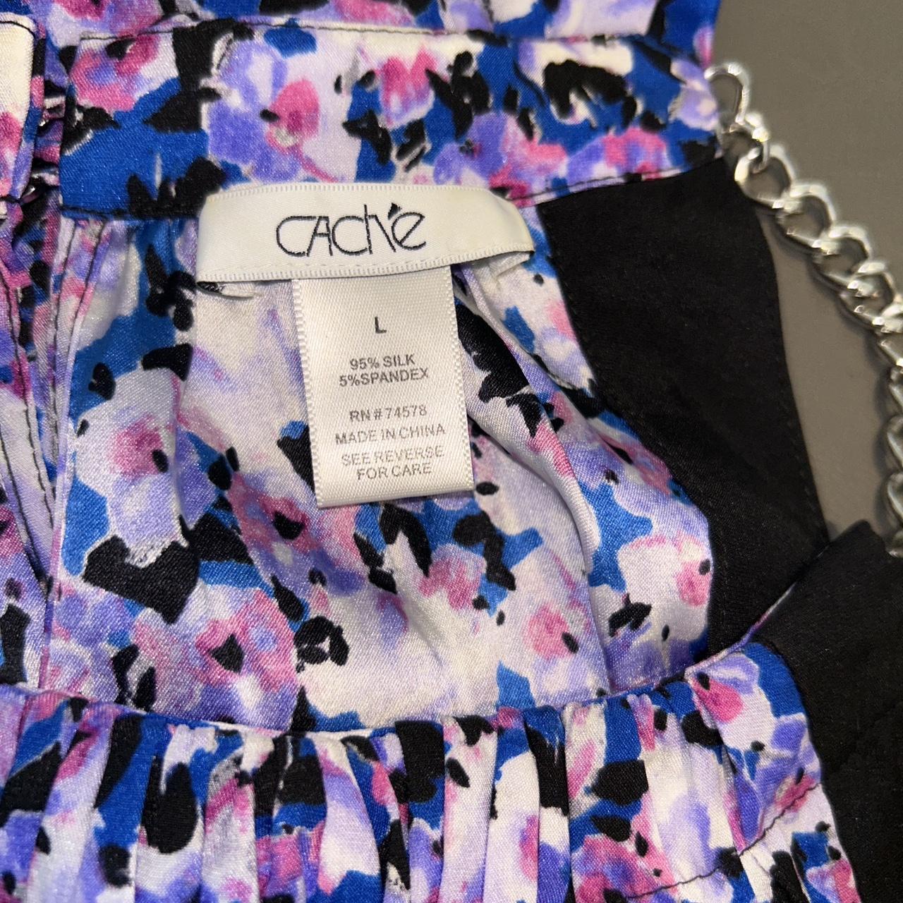 Cache Women's Blouse - Purple/Multi - L – Cache f… - image 3