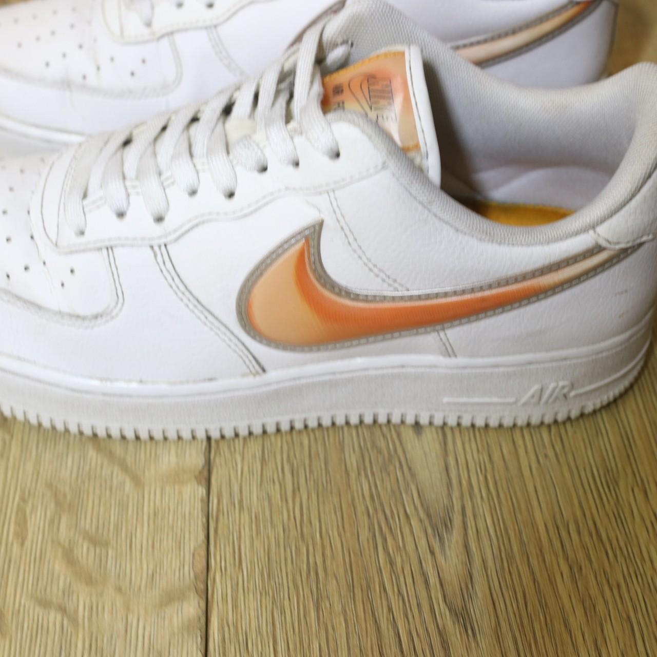 Nike air force 1 low outlet oversized swoosh white orange peel