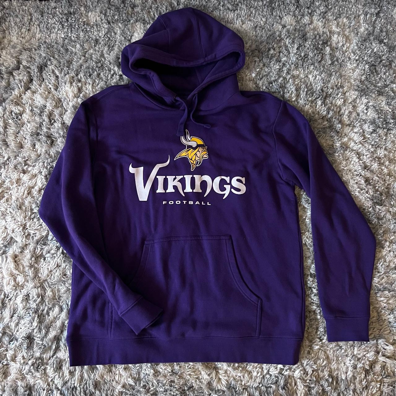 Minnesota Vikings NFL Pullover Purple Logo Hoodie Sweat Shirt