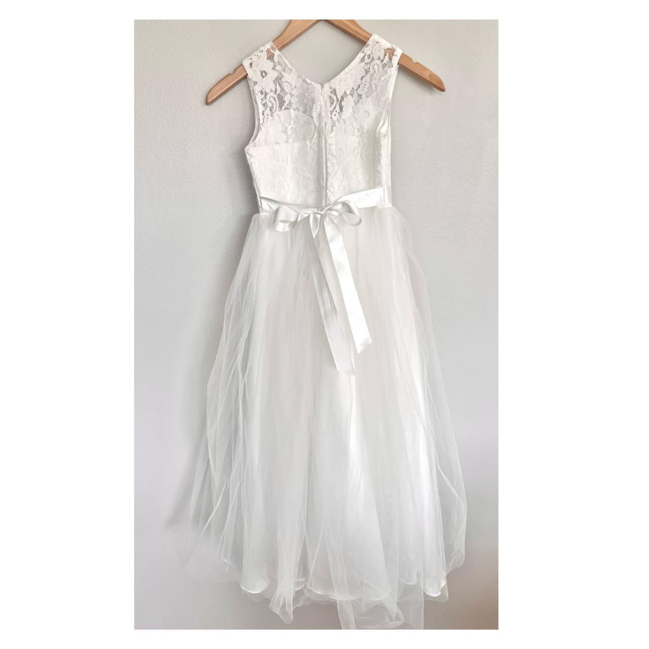 Flower Girl Dress Girls Wedding Dress Bridesmaid Formal Long Gown - Main Image