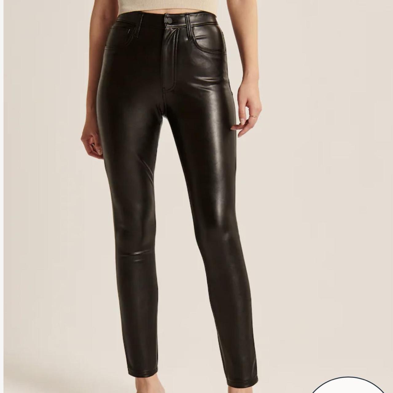 Vegan leather skinny store pants