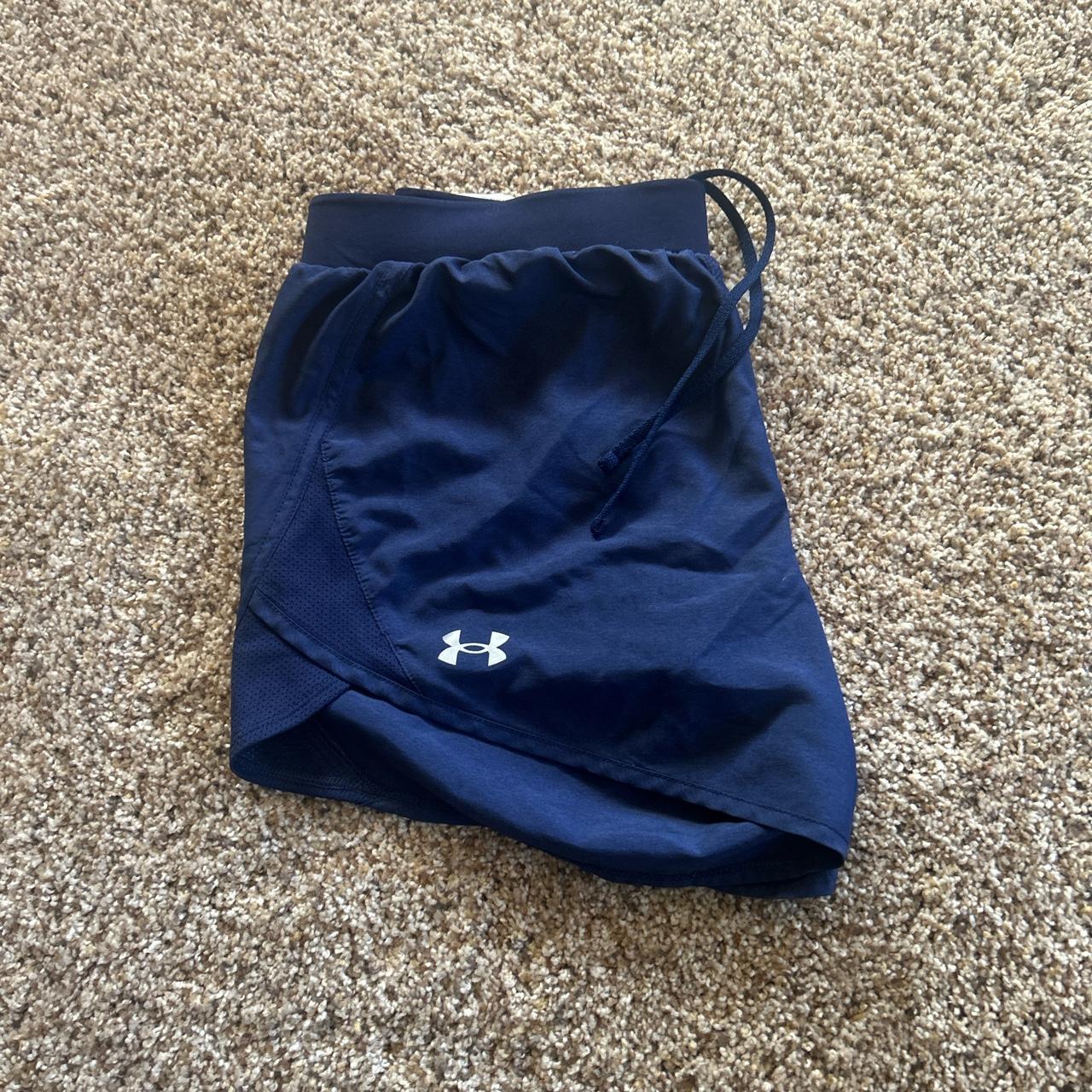 Under Armour Women's Navy Shorts Depop