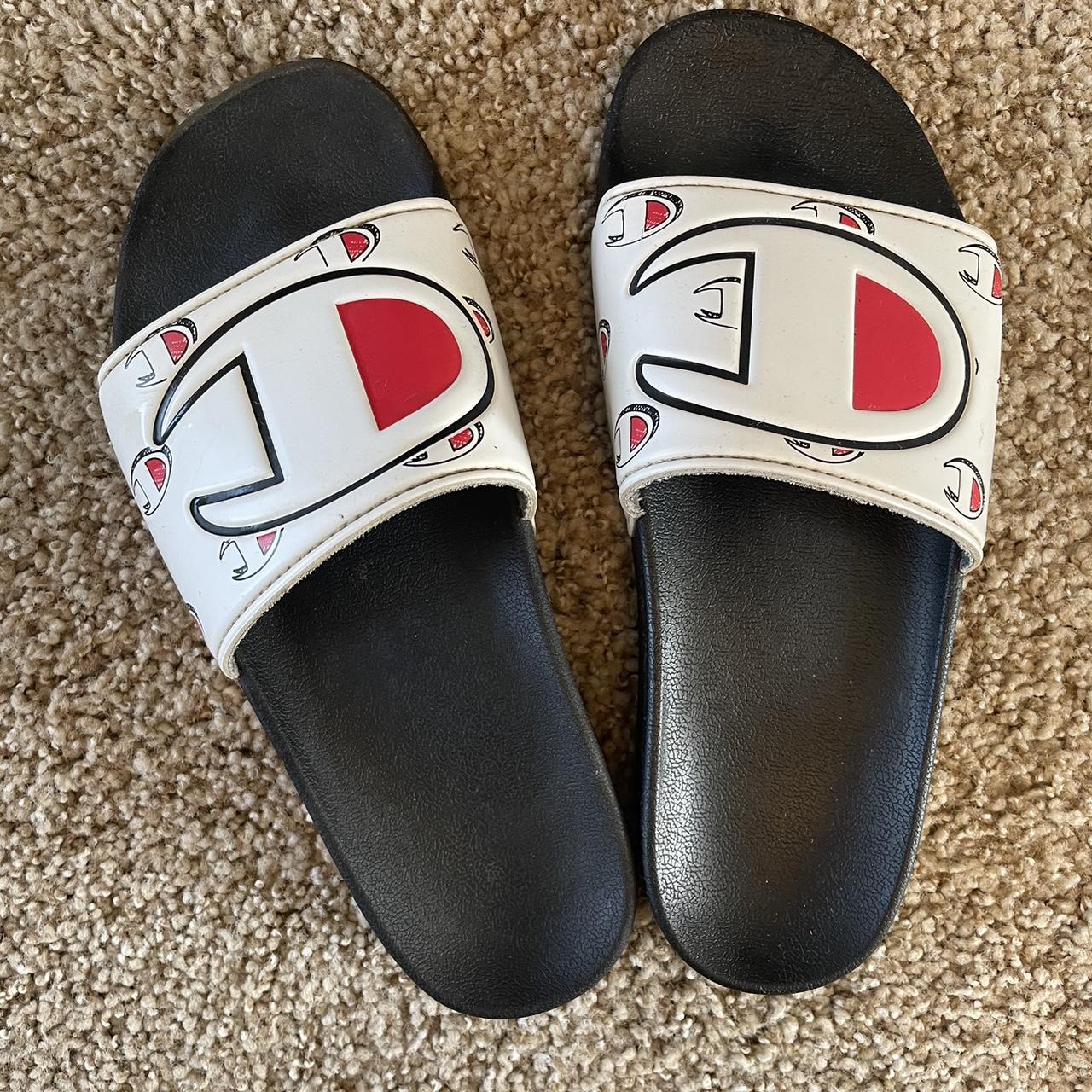 Champion best sale grey slides